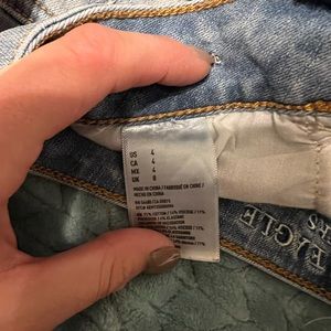 high waisted jean shorts